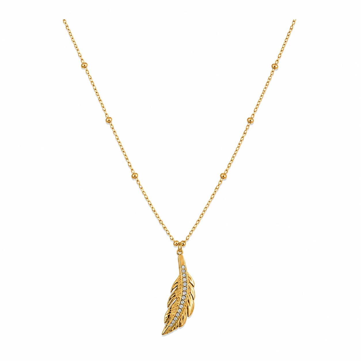 Feather Pendant Necklace