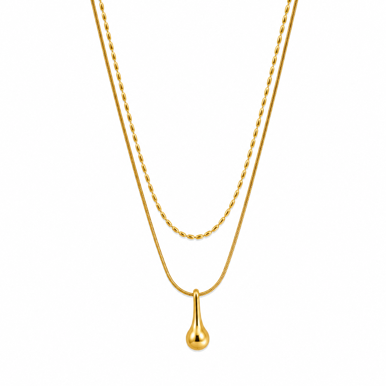 Double Layer Drop Necklace