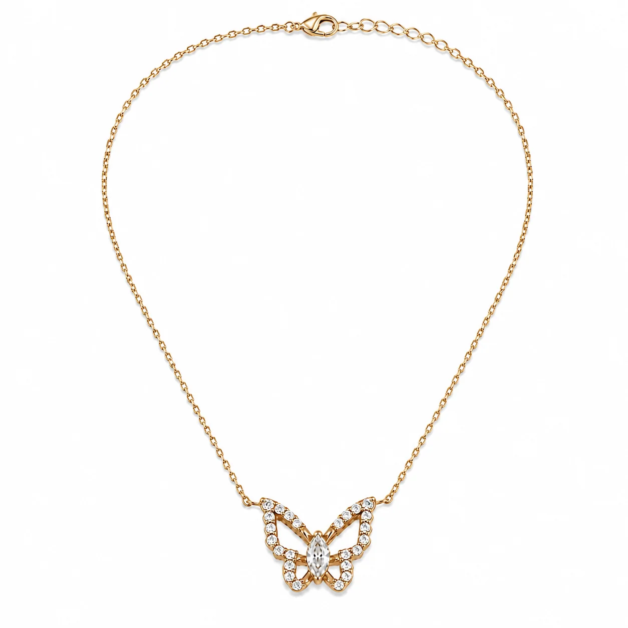Gold Butterfly Pendant Necklace
