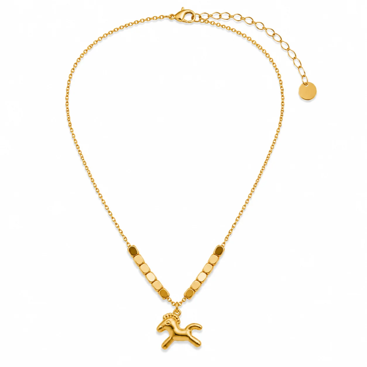 Minimalist Necklace with Pony Charm