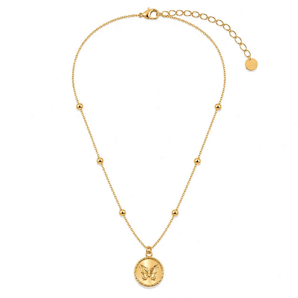 Butterfly Medallion Necklace