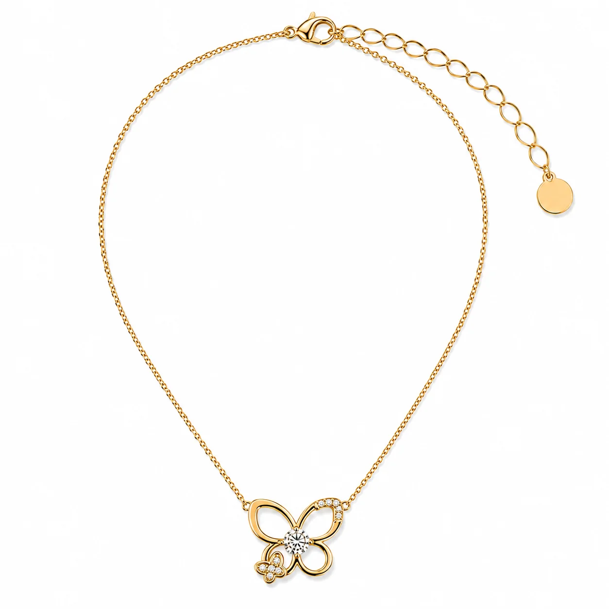 Diamond Butterfly Necklace